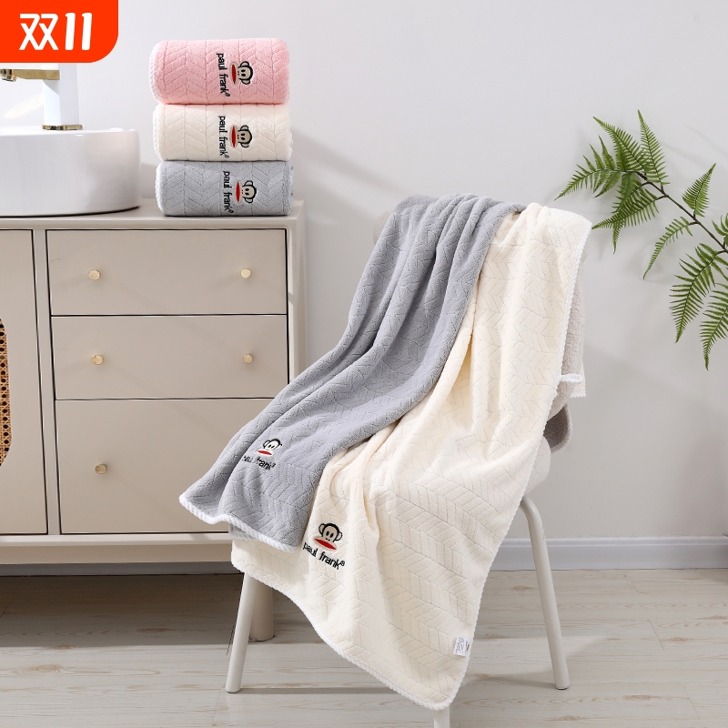 7A抗菌珊瑚绒卡通浴巾家用男女洗澡裹身柔软吸水不掉毛