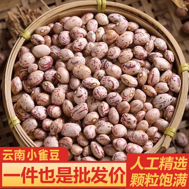 云南小雀豆奶花芸豆干豆新货四季豆米麻雀豆饭豆子花生花豆雀蛋豆