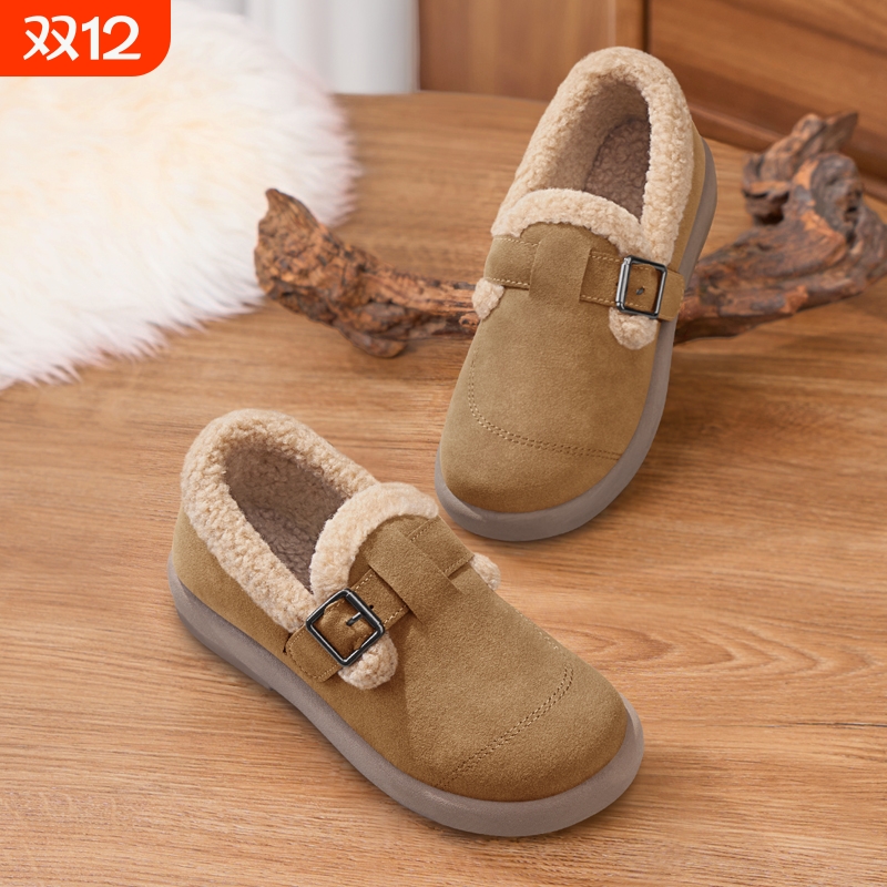 老北京棉鞋女冬季保暖2025新款豆豆妈妈鞋加绒外穿雪地靴百搭布鞋