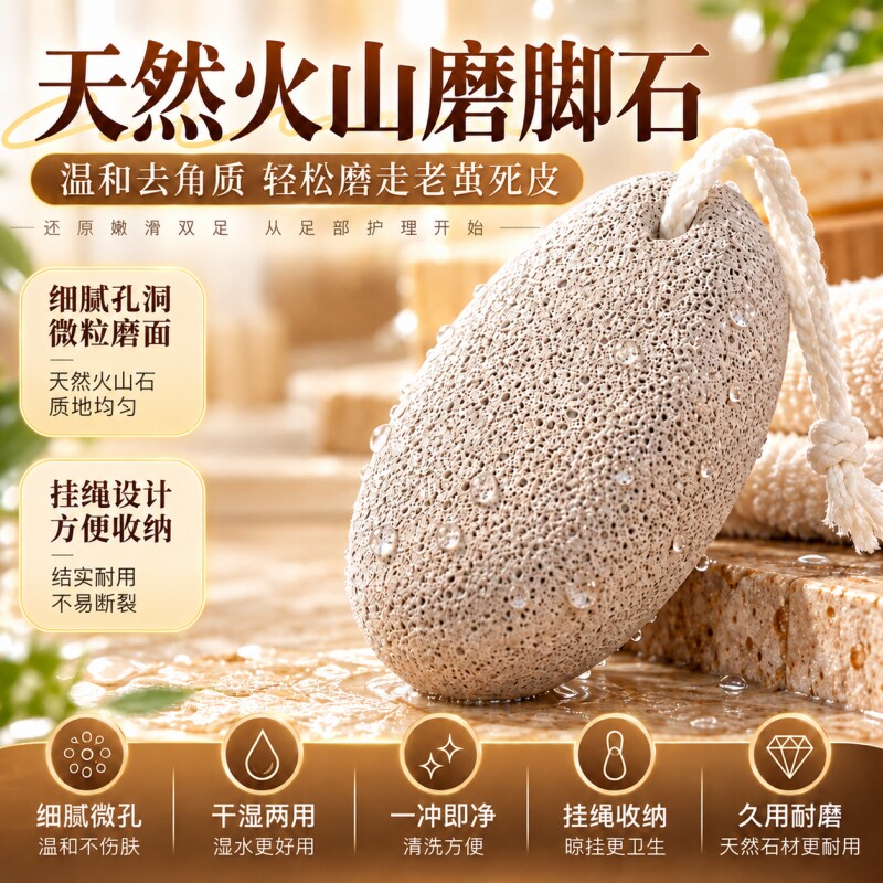 火山石磨脚石去死皮去老茧角质工具搓脚板磨脚器修脚刀脚部搓脚底