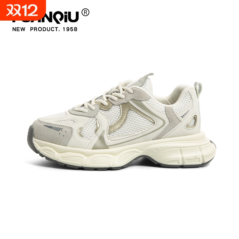 环球运动鞋女2025年春季新款休闲情侣鞋子百搭ins潮厚底老爹鞋子