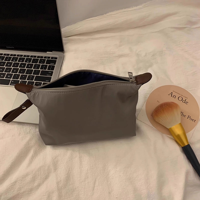 RKia记忆复合布化妆包旅行便携化妆品收纳包手提饺子包防水洗漱袋