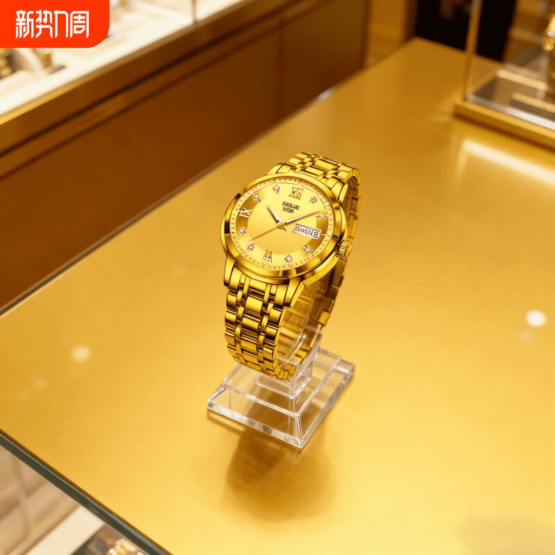 男士手表男正品名牌全自动非机械表男款商务防水石英腕表镂空夜光