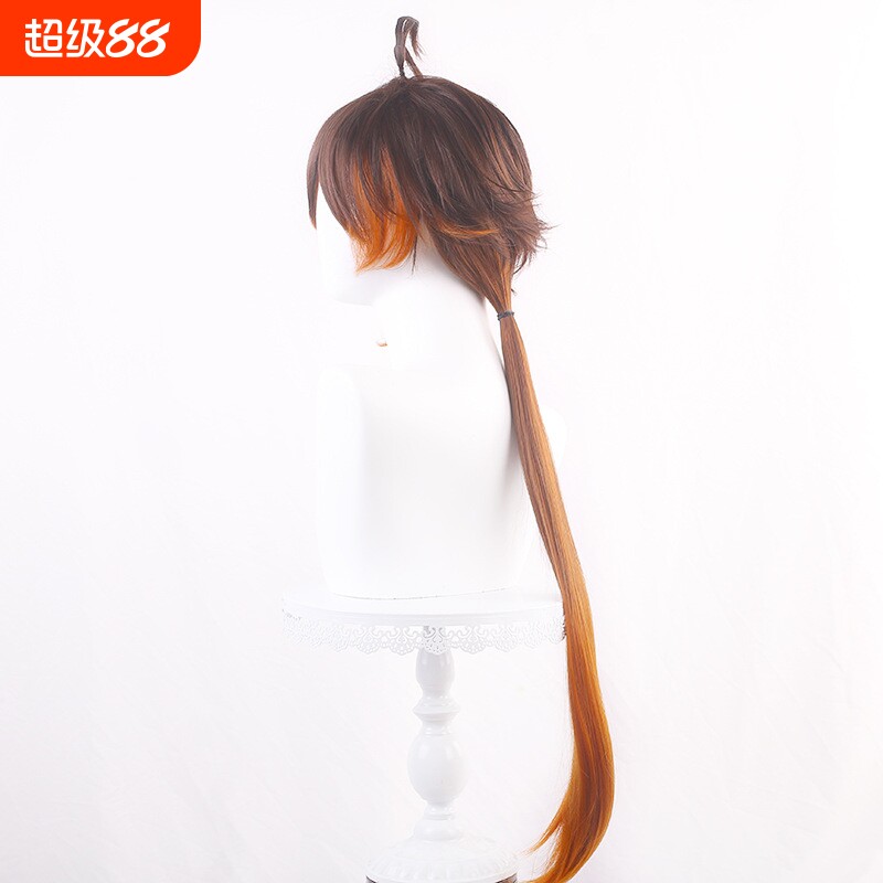 豆蔻 原神假发 钟离cos假发 动漫cosplay假发 渐变长发