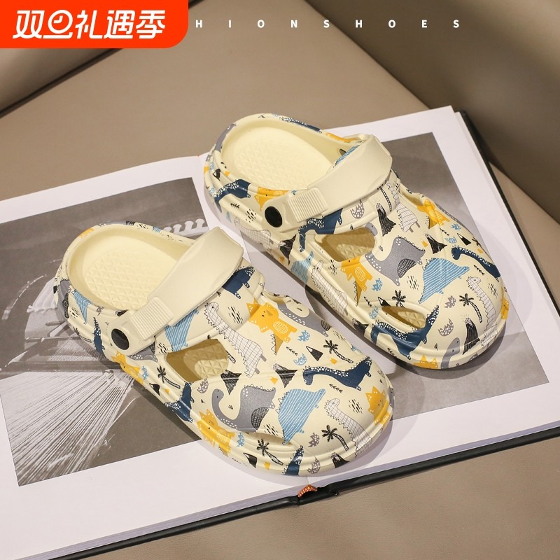 儿童拖鞋2025中大童夏季男童洞洞鞋新款两穿沙滩凉拖宝宝软底防滑
