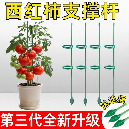 盆栽番茄支撑架西红柿专用架子阳台种菜黄瓜辣椒龟背竹爬藤搭架杆