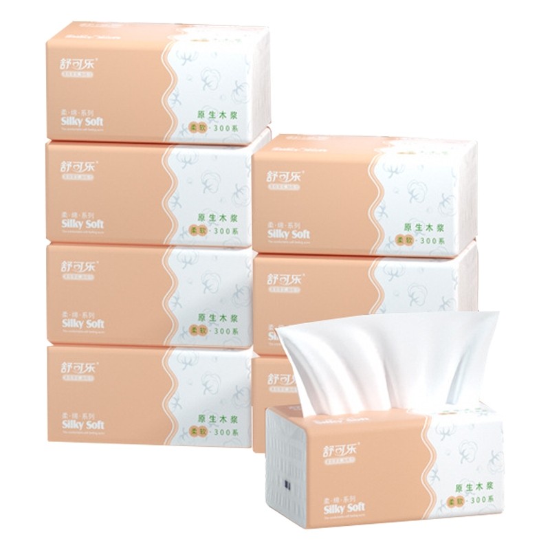 舒可乐加厚加大柔软亲肤抽纸