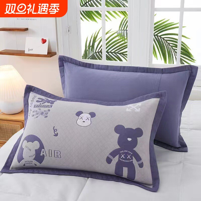 纯棉四层纱布儿童枕套外40X60内35x55适合学生30X50乳