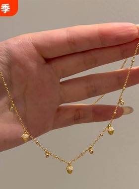 高级感清新立体简约吊坠项链饰品