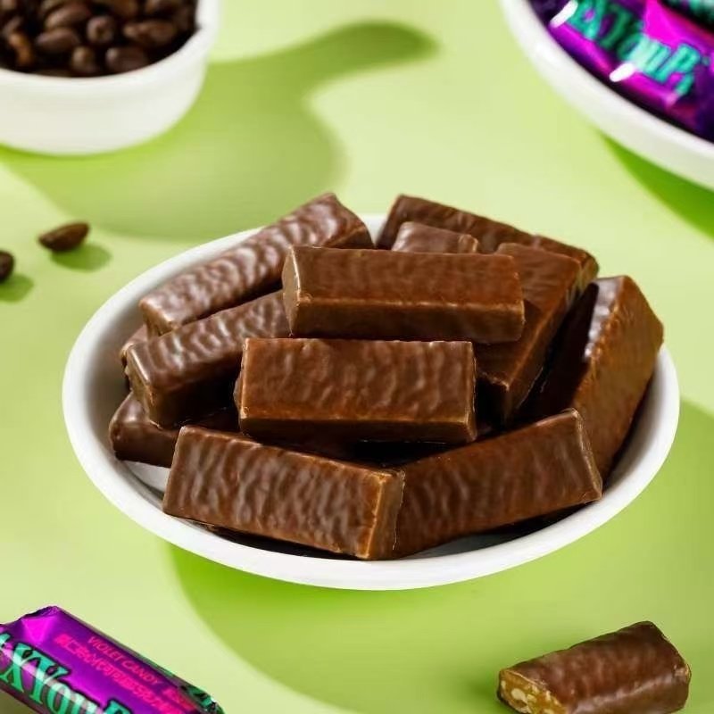 紫皮糖国产巧克力夹心酥糖纸皮糖酥脆零食网红糖果,零食/坚果/特产,传统糖果,淘宝优惠券,粉丝福利购,淘宝优惠卷