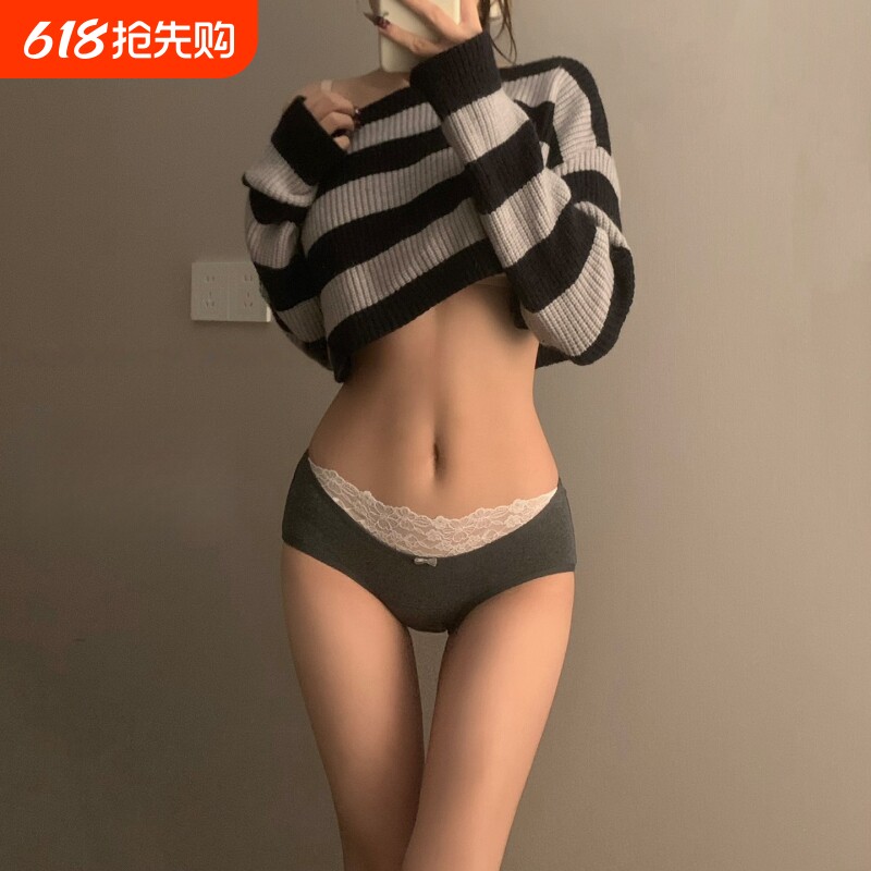 法式蕾丝内裤女士纯棉抗菌裆超薄透气2026新款性感无痕三角裤低腰