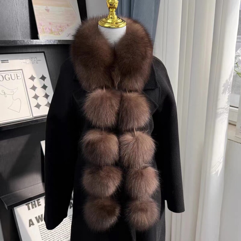 韩系ins简约百搭仿狐狸毛长围巾女冬季保暖加厚大毛领围脖