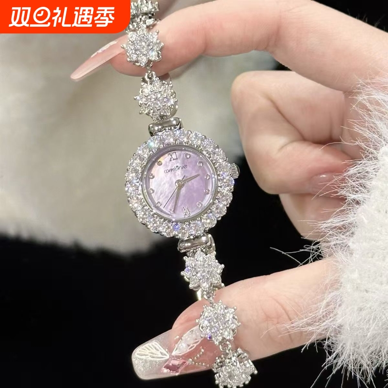 爆款时尚镶钻满钻款8石英表女士手表女表腕表满钻款本命年腕表