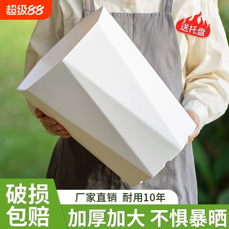 树脂大口径简约钻石花盆图片