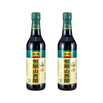 恒顺2年山西醋420mL×2瓶粮食酿造陈醋凉拌蘸酱厨房调味品