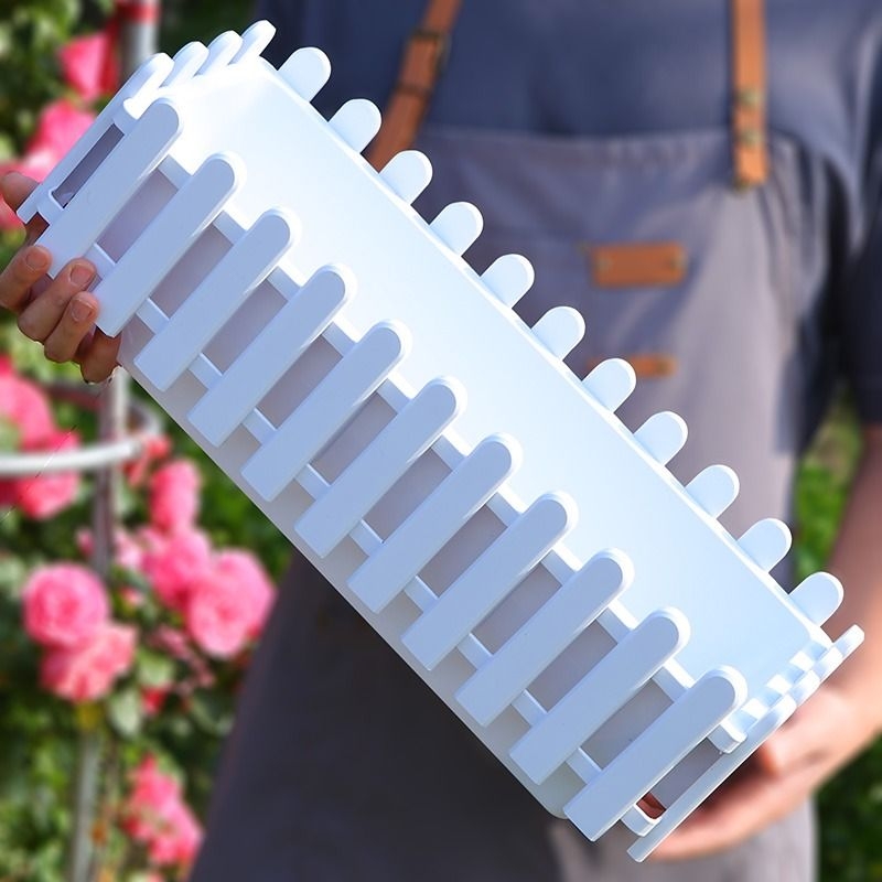 种菜盆花盆栅栏式长方形塑料加厚阳台育苗盆托盘水培花槽种植种花