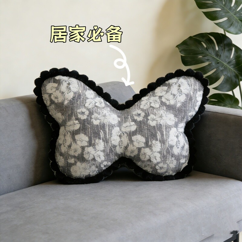 ins风蝴蝶异形抱枕靠垫沙发客厅护腰枕床头大靠背高级感飘窗坐垫