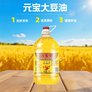元宝牌一级大豆油5L/1桶装家用食用大豆油煎炸油商用煎炸餐饮植物
