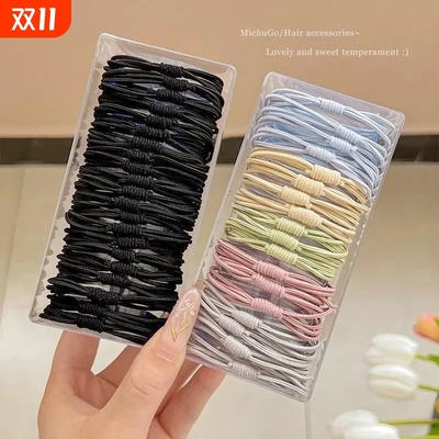 发圈女高级感黑色皮筋不勒发无扎痕高马尾发绳2025新款弹力好头绳