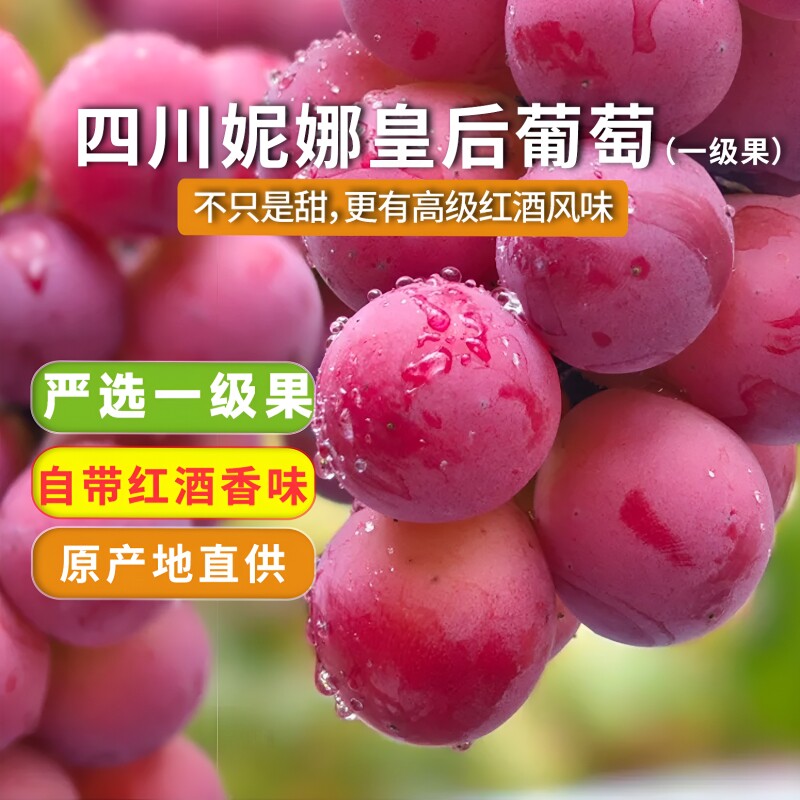 妮娜皇后葡萄红提红宝石新鲜应季孕妇水果顺丰空运源产地无籽大果