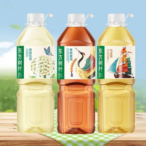 农夫山泉东方树叶青柑普洱茉莉花茶无糖0糖茶饮料1.5L大瓶装整箱