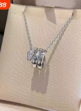 蛇形项链戒指套装玫瑰金小众高级感锁骨链生日礼物白金手镯黄金