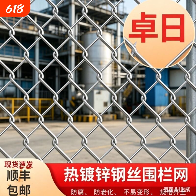热镀锌铁丝网勾花网围栏网养鸡狗养殖网钢丝网户外防锈防护网隔离