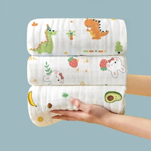 儿童浴巾婴儿新生超软全棉纱布洗澡专用宝宝纯棉盖毯夏季 包被 薄款