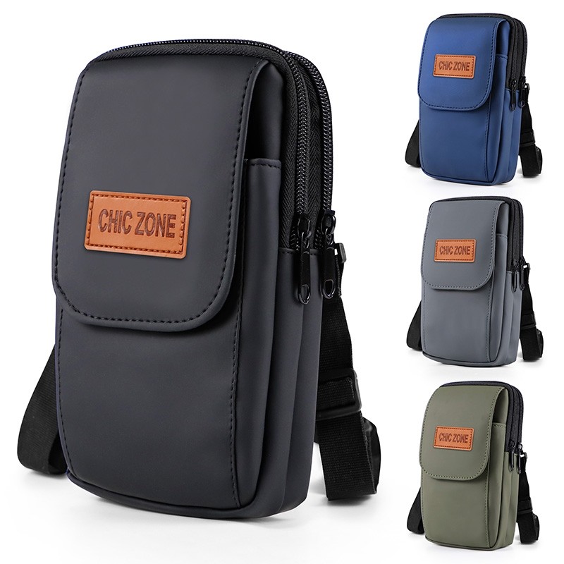 手机腰包男穿皮带手机套耐磨帆布工地工作手机包防水多功能腰带