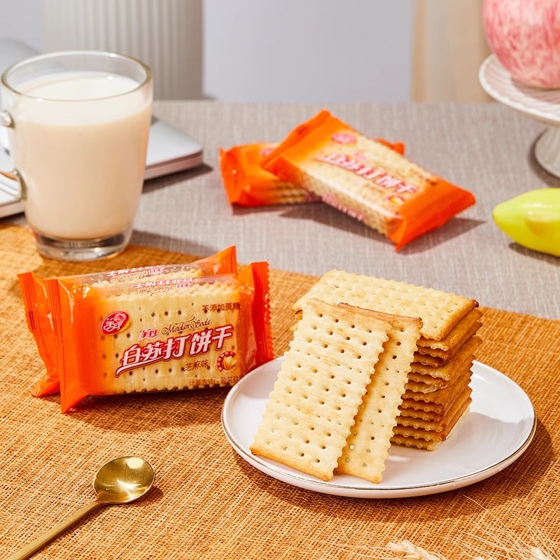 美丹苏打饼干咸味450g芝麻鲜葱不添加蔗糖食品零食白苏打蔬菜散装