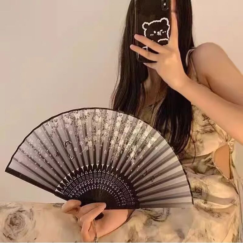 2026新款汉服中国风舞蹈随身夏季竹扇折扇