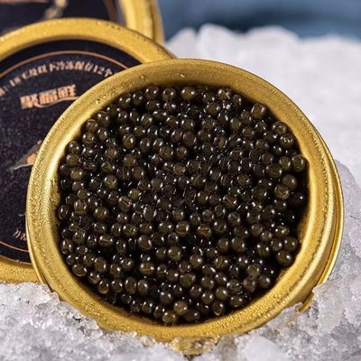 新鲜即食鲟鱼子酱即食caviar7年鲟鱼籽黑鱼籽酱罐头10g寿司大颗粒