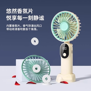 夏日新款 升级版 6档usb随身迷你手持小风扇迷你便携式 可挂脖桌面多功能学生宿舍静音大风力充电款