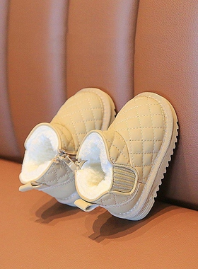 宝宝雪地靴1一3岁儿童棉鞋冬季款婴儿学步鞋女加绒加厚棉靴男防滑