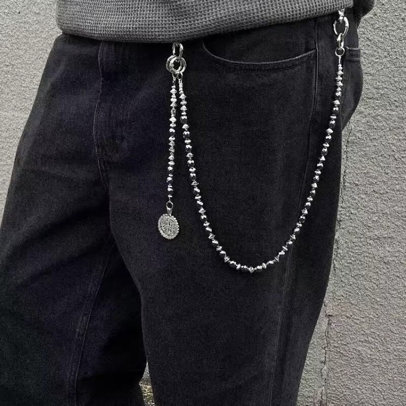 废土风韩版闪钻串珠复古小众cleanfit男女腰链牛仔裤腰间配饰
