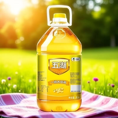 一级大豆油5L单桶食用油五湖原味家庭食用食用油