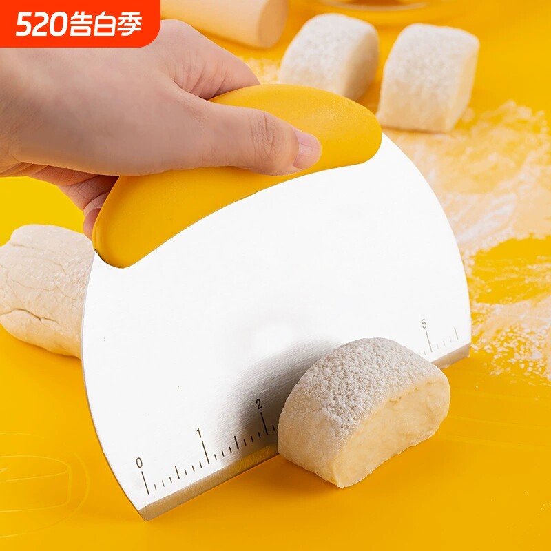 不锈钢切面刀刮板刮刀家用食品级硅胶烘焙工具蛋糕馒头面团切面板