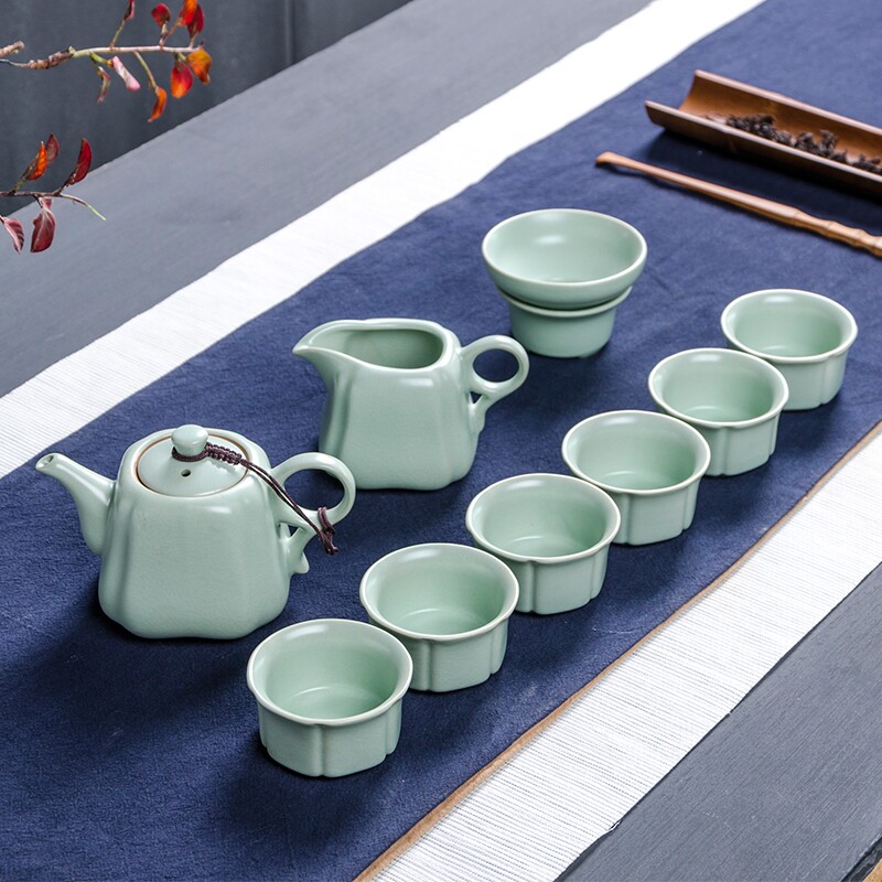 汝窑茶壶陶瓷哥窑茶具小茶壶开片功夫茶具红茶泡茶壶单壶西施