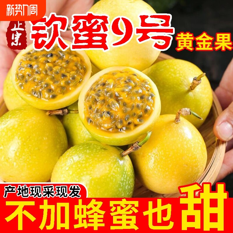 钦蜜9号黄金百香果新鲜水果包邮5斤大果当季时令鲜果黄金果蜂蜜