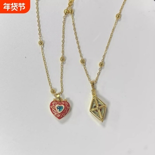 魔女的考验吊坠桃心巧克力设计感少女心粉嫩可爱精致百搭