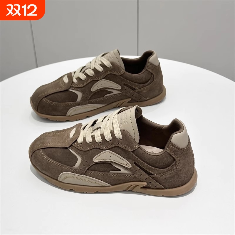 品牌断码复古德训鞋女2025春夏季新款爆款平底软底阿甘鞋休闲运动