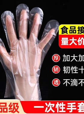 一次性加厚防滑手套PVC透明