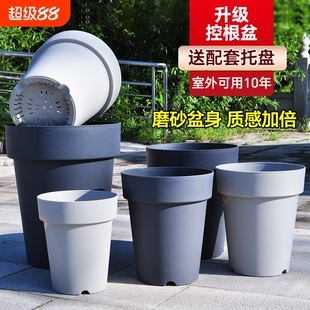 树脂花盆塑料霍仑大号家用客厅加仑户外种树加厚盆阳台室内室外