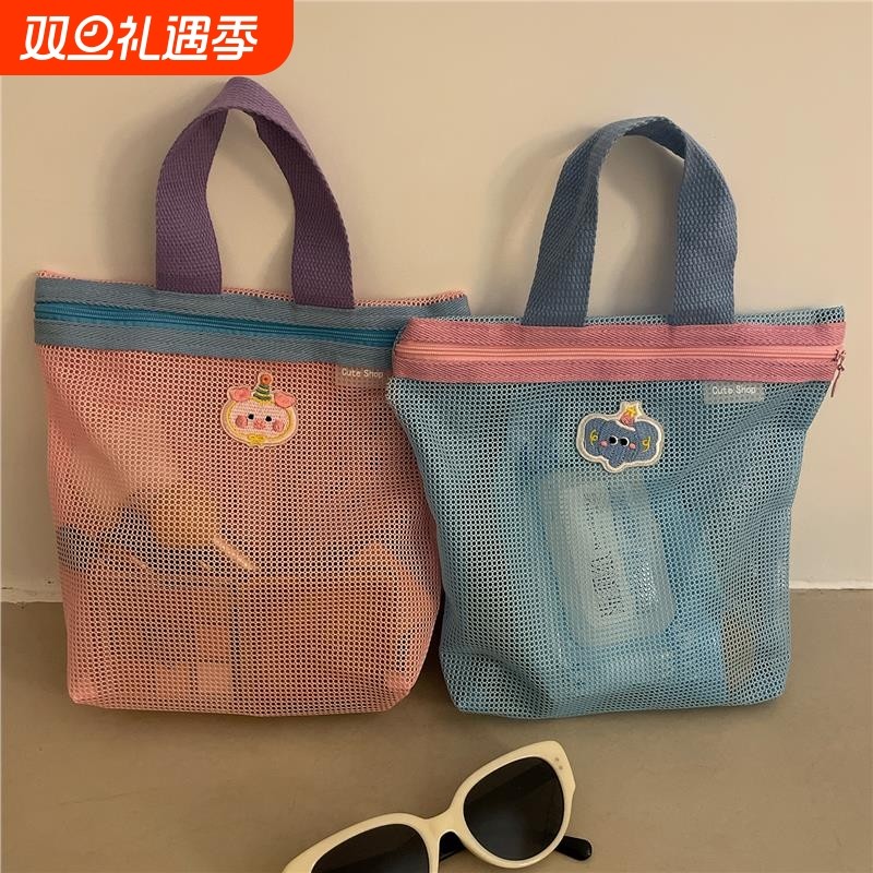 小麦子*ins便携洗漱包游泳化妆包手提沥水洗澡健身沙滩包收纳袋