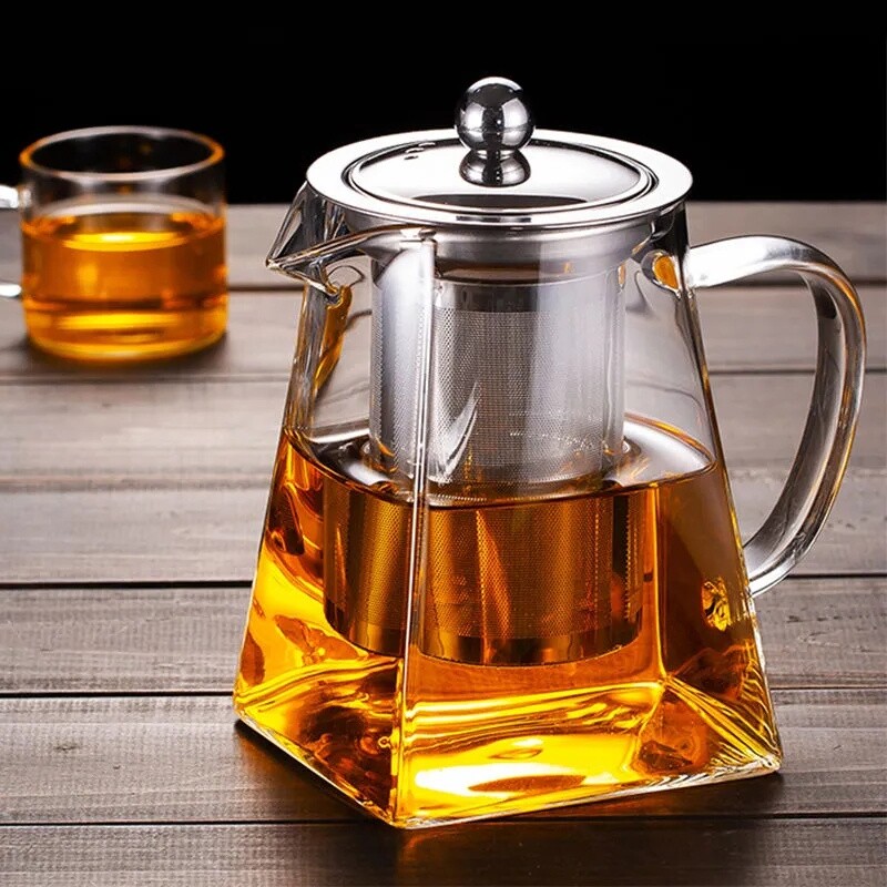 玻璃茶壶公道杯一体家用耐高温过滤泡茶壶加厚花茶壶煮泡两用茶具