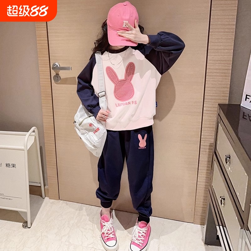 女童卫衣套装早秋新款儿童衣服女孩大童新春休闲穿搭运动两件套潮