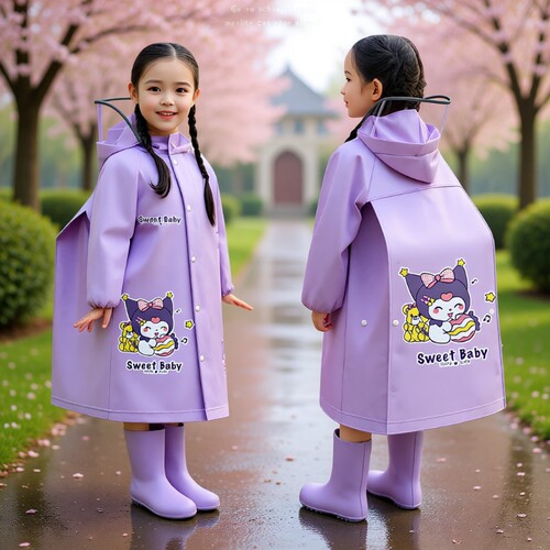 库洛米儿童雨衣上学用