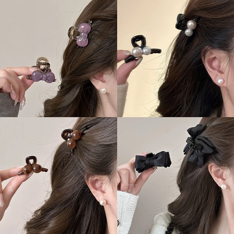 可爱蝴蝶结小抓夹女高级感2025新款公主头小号发夹侧边刘海夹发饰