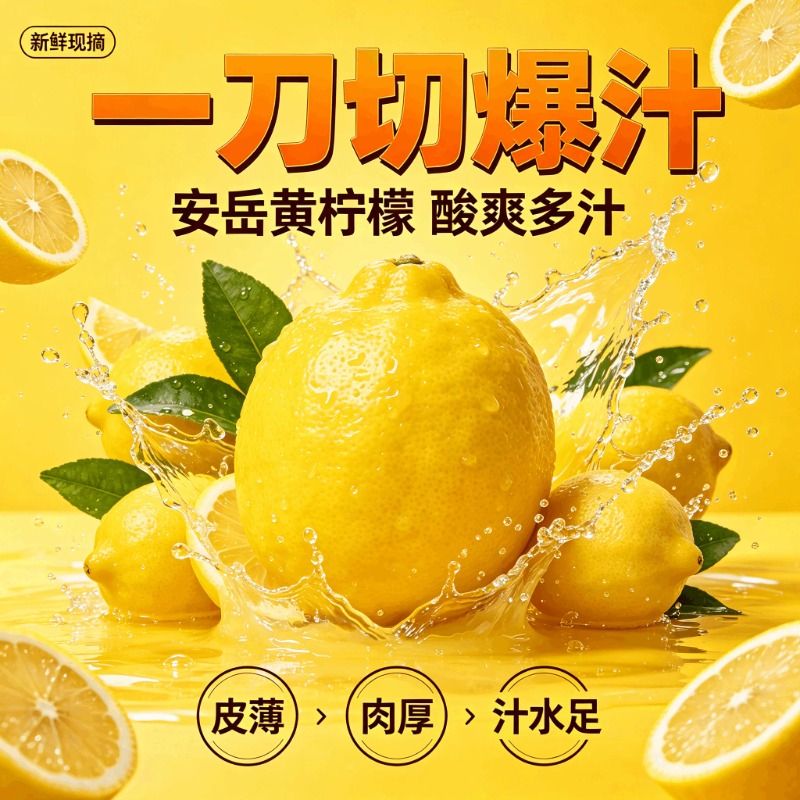 四川安岳柠檬新鲜水果夏季泡水解暑切片茶饮店包邮整箱产地直发