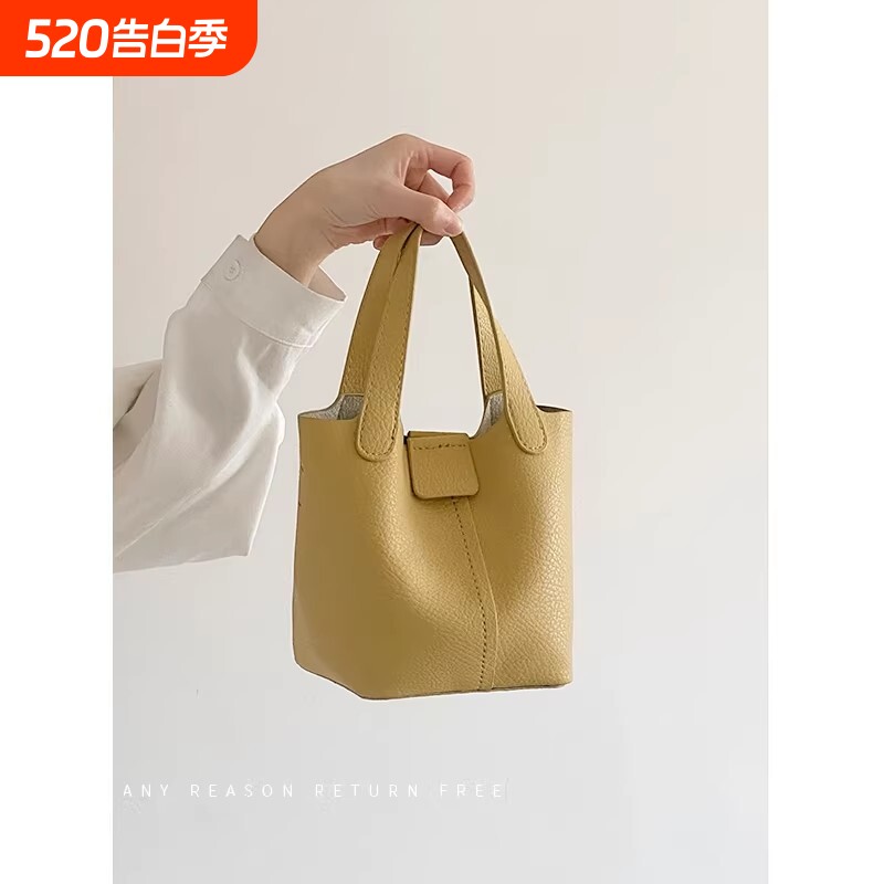 包包女pu软皮手提小包2026夏新款潮ins休闲水桶包百搭单肩斜